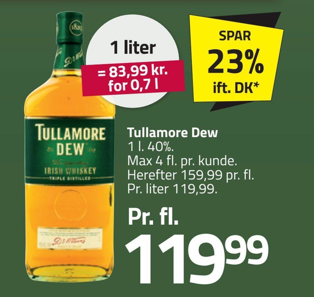 Tullamore dew tilbud hos Fleggaard