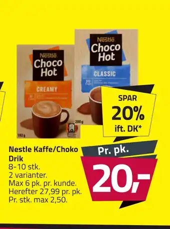 Fleggaard Nestle kaffe/choko drik tilbud