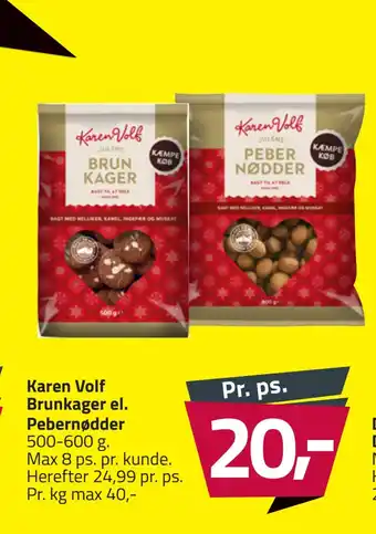 Fleggaard Karen volf brunkager el. pebernødder tilbud