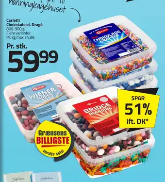 Fleggaard Carletti chokolade el. dragé tilbud