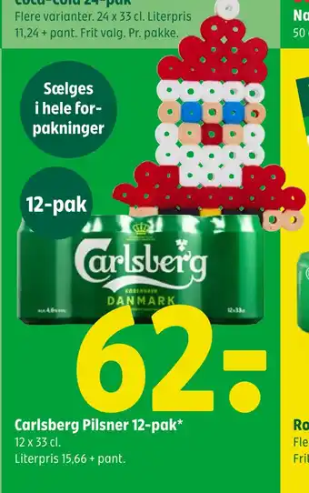 Coop 365 Carlsberg pilsner 12-pak tilbud