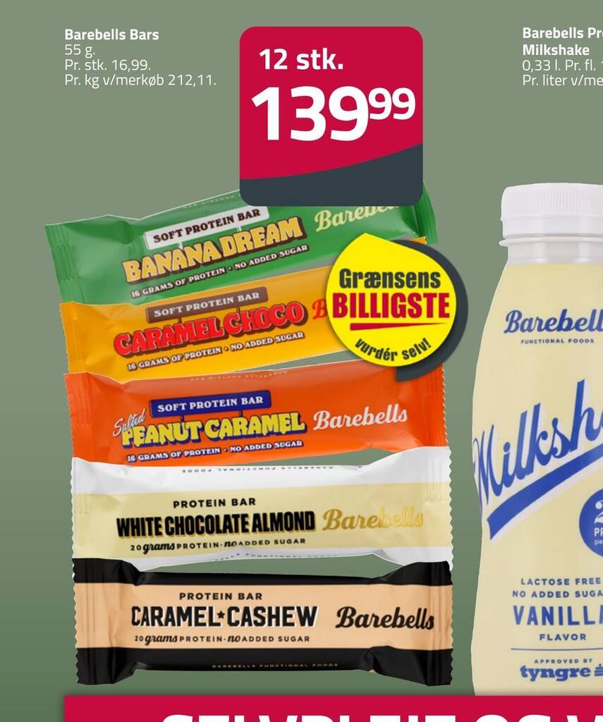 Barebells bars tilbud hos Fleggaard