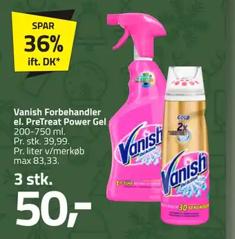 Fleggaard Vanish forbehandler el. pretreat power gel tilbud