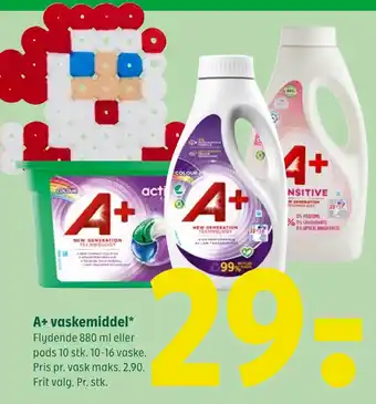 Coop 365 A+ vaskemiddel tilbud