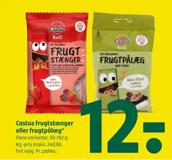 Coop 365 Castus frugtstænger eller frugtpålæg tilbud