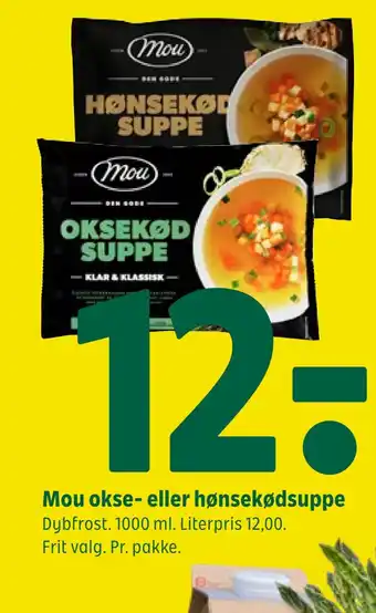 Coop 365 Mou okse- eller hønsekødsuppe tilbud