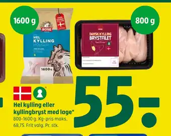Coop 365 Hel kylling eller kyllingbryst med lage tilbud