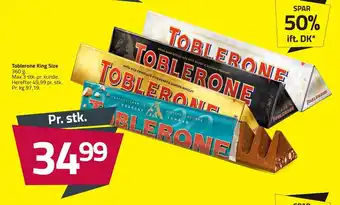 Fleggaard Toblerone king size tilbud