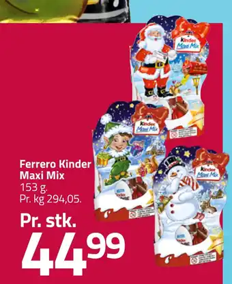 Fleggaard Ferrero kinder maxi mix tilbud