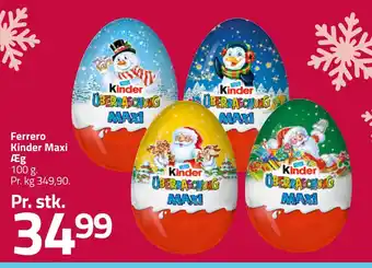 Fleggaard Ferrero kinder maxi æg tilbud