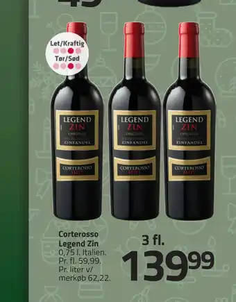 Fleggaard Corterosso legend zin tilbud