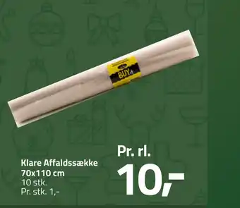 Klare affaldssække 70x110 cm