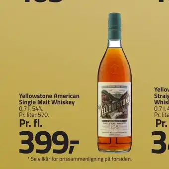 Fleggaard Yellowstone american single malt whiskey tilbud