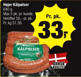 Calle Højer kålpølser tilbud
