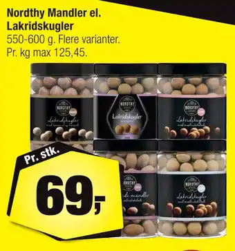 Calle Nordthy mandler el. lakridskugler tilbud