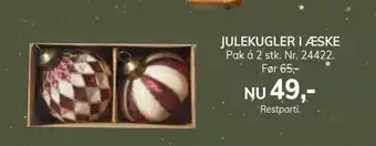 Daells Bolighus Julekugler i æske tilbud