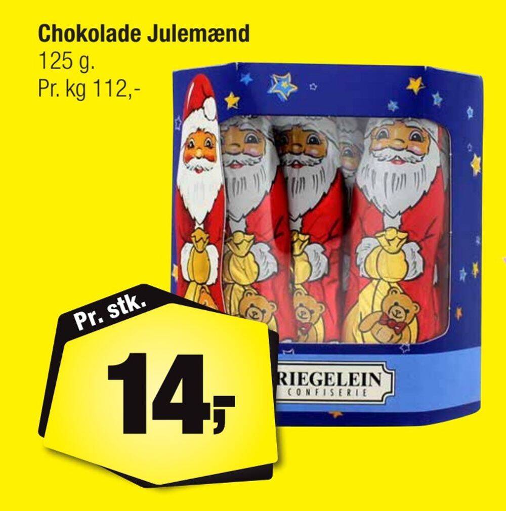 Chokolade julemænd tilbud hos Calle