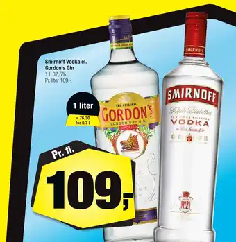 Calle Smirnoff vodka el. gordon's gin tilbud
