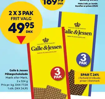 BorderShop Galle & jessen pålægschokolade tilbud