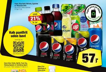 Calle Pepsi, blue keld, mirinda, egekilde el. mountain dew tilbud