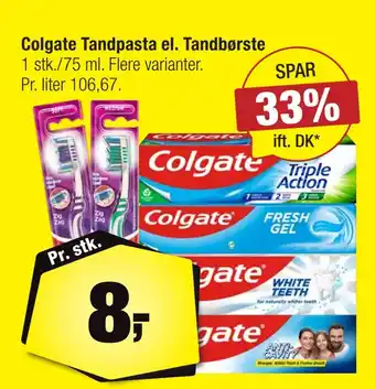 Calle Colgate tandpasta el. tandbørste tilbud