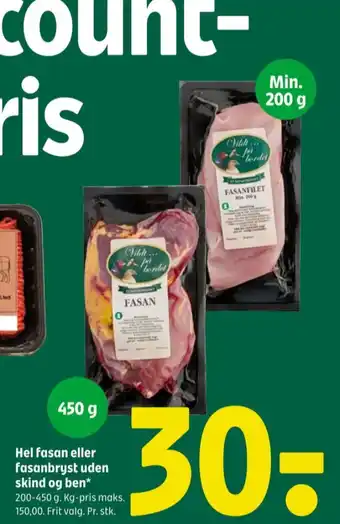 Coop 365 Ukendt fasanfilet tilbud
