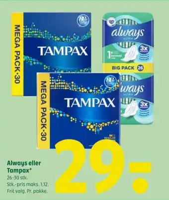 Tampax tamponer
