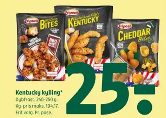 Coop 365 Fripozo kentucky kylling hot & spicy tilbud