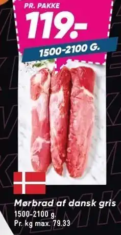Bilka Mørbrad af dansk gris tilbud