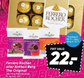 Bilka Ferrero rocher eller anthon berg the original tilbud