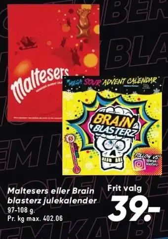 Maltesers eller brain blasterz julekalender