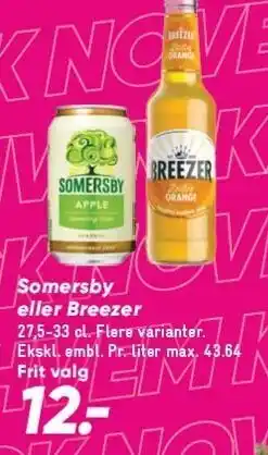 Bilka Somersby eller breezer tilbud