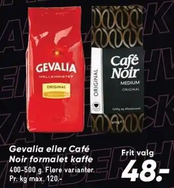 Bilka Gevalia eller café noir kaffe formalet kaffe tilbud