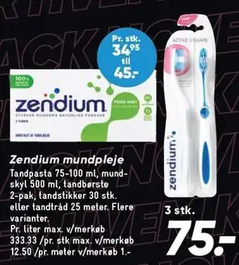 Bilka Zendium mundpleje tilbud