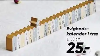 Bilka Evighedskalender i træ tilbud