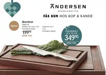 Kop & Kande Andersen skærebræt - flere størrelser tilbud