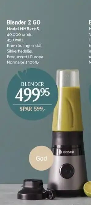 Kop & Kande Blender 2 go tilbud