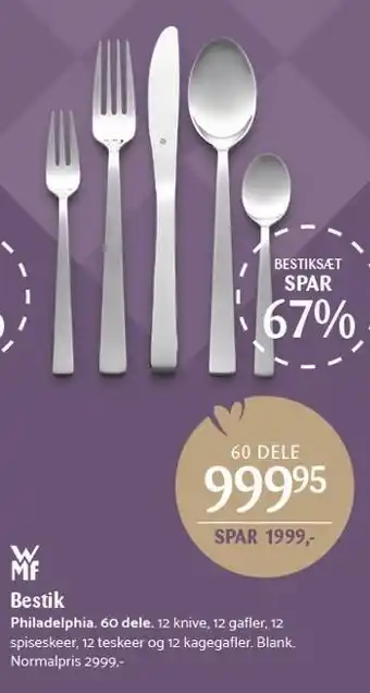 Kop & Kande Wmf bestik 60 dele tilbud