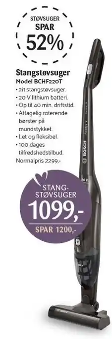 Kop & Kande Stangstøvsuger tilbud