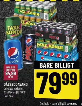Løvbjerg Dåsesodavand tilbud