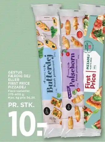 MENY Gestus færdig dej eller first price pizzadej tilbud