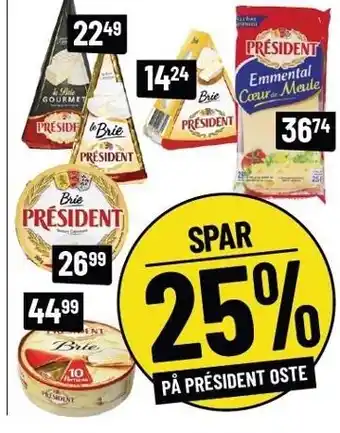 Løvbjerg Spar 25% på président oste tilbud