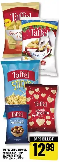 Løvbjerg Taffel chips, snacks, nødder, party mix el. party sticks tilbud