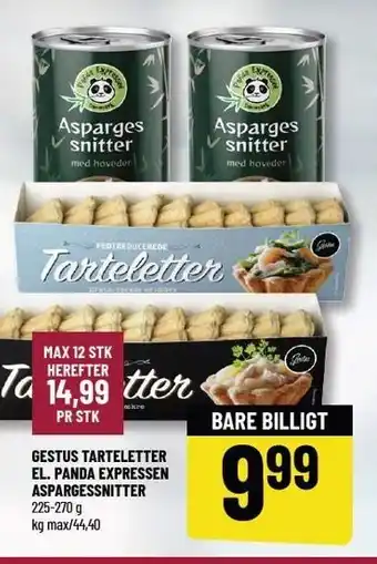 Løvbjerg Gestus tarteletter el. panda expressen aspargessnitter tilbud