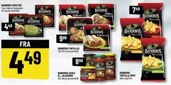 Løvbjerg Banderos spice mix, tortillias, trotillia chips, sauce el. jalapenos tilbud