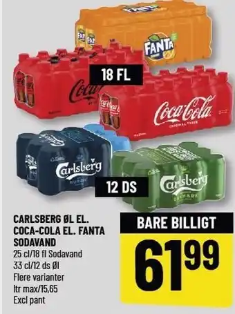 Løvbjerg Carlsberg øl el. coca-cola el. fanta sodavand tilbud