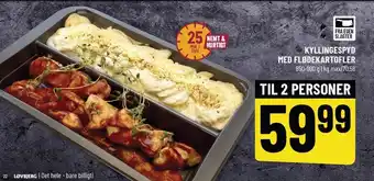 Løvbjerg Kyllingespyd med flødekartofler til 2 personer tilbud