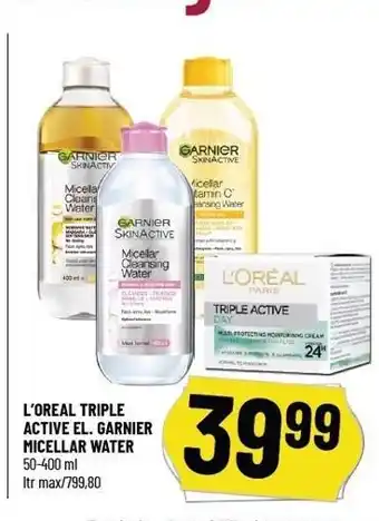 Løvbjerg L'oreal triple active el. garnier micellar water tilbud