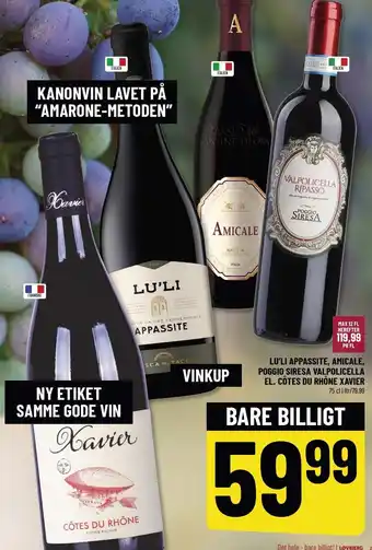 Løvbjerg Lu'li appassite, amicale, poggio siresa valpolicella el. côtes du rhône xavier tilbud