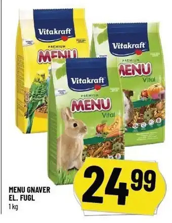 Løvbjerg Menu gnaver el. fugl tilbud